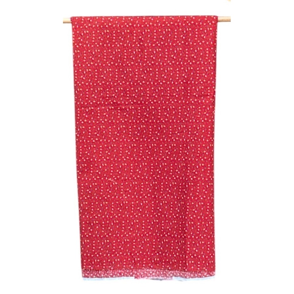 Vintage Cranston Print Works Fabric Red Ditsy Floral Cottagecore Grandmacore